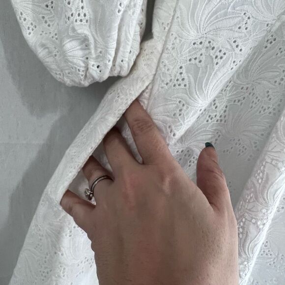 NICHOLAS Women's Danni white eyelet mini dress, size 6 NWT - Picture 6 of 10